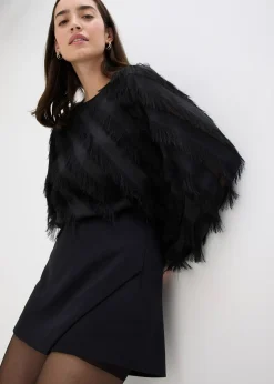 bonprix Blouse à détails frangés|Femme Chemisiers