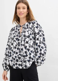 bonprix Blouse à effet froissé|Femme Chemisiers