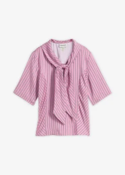 bonprix Blouse à lavallière en modal doux|Femme Chemisiers