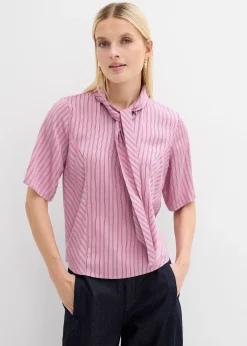 bonprix Blouse à lavallière en modal doux|Femme Chemisiers