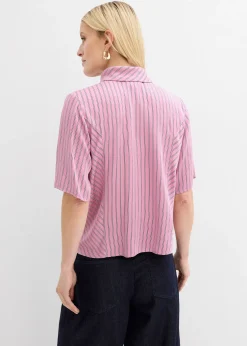 bonprix Blouse à lavallière en modal doux|Femme Chemisiers