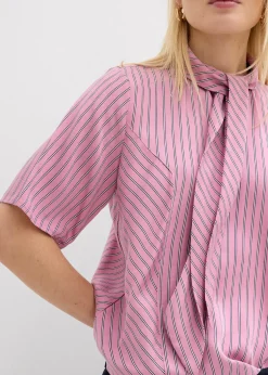 bonprix Blouse à lavallière en modal doux|Femme Chemisiers
