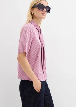 bonprix Blouse à lavallière en modal doux|Femme Chemisiers