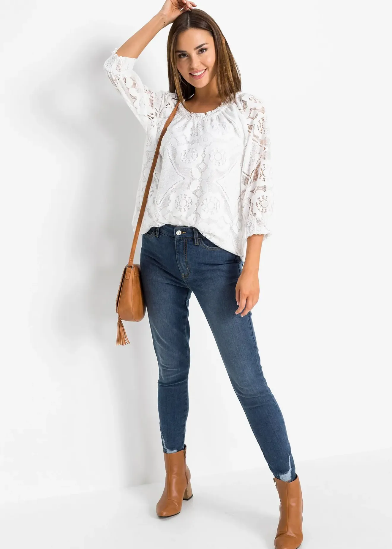 bonprix Blouse à manches ballon|Femme T-Shirts & Tops