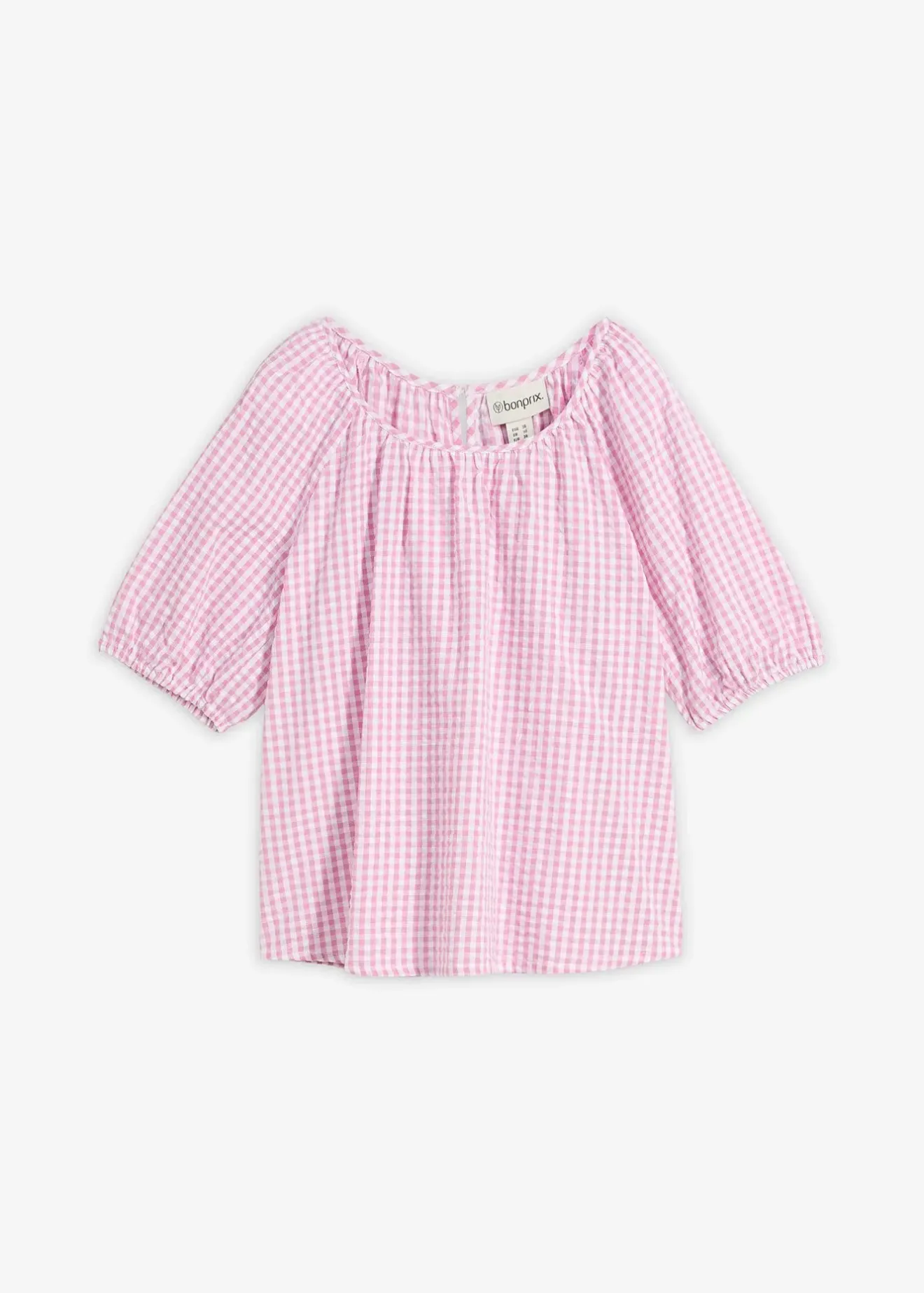 bonprix Blouse à manches courtes 100% coton|Femme Chemisiers