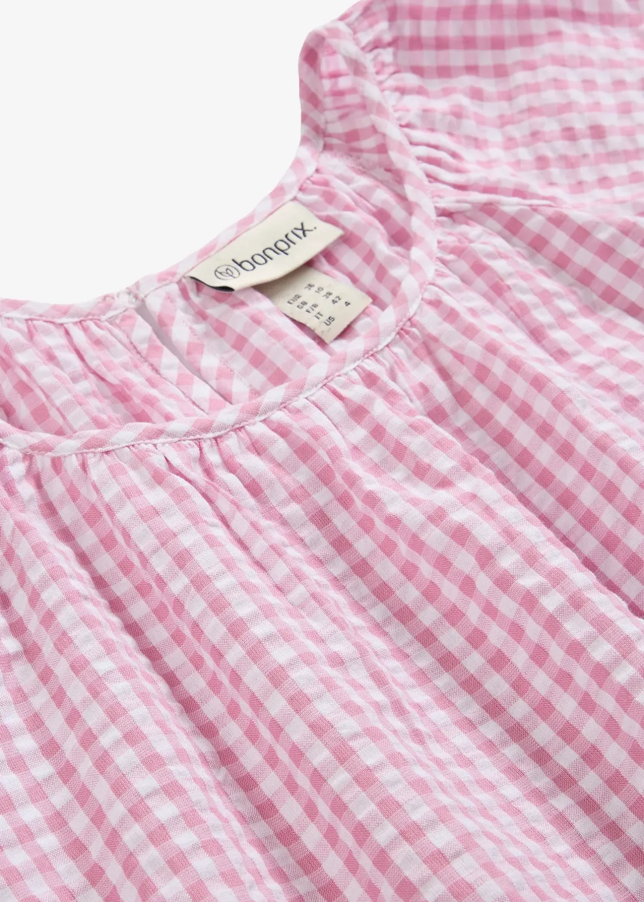 bonprix Blouse à manches courtes 100% coton|Femme Chemisiers