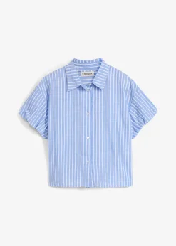 bonprix Blouse à manches courtes 100% coton|Femme Chemisiers