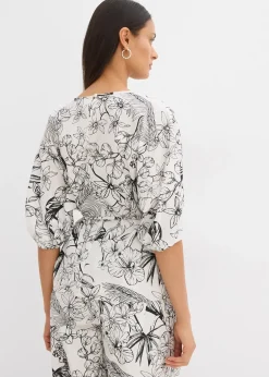 Femme bonprix Chemisiers|Blouse à manches courtes 100% coton