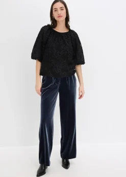 bonprix Blouse à motif floral texturé|Femme Chemisiers