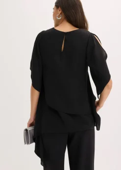bonprix Blouse à pans, look superposé|Femme Mode Festive|Chemisiers