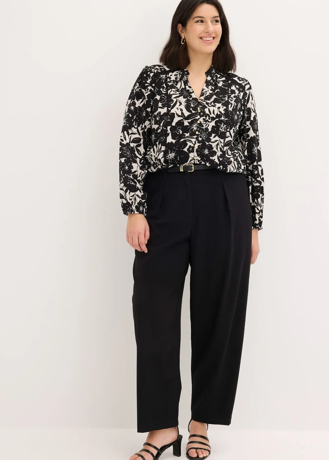 Femme bonprix Chemisiers|Blouse à rubans de dentelle