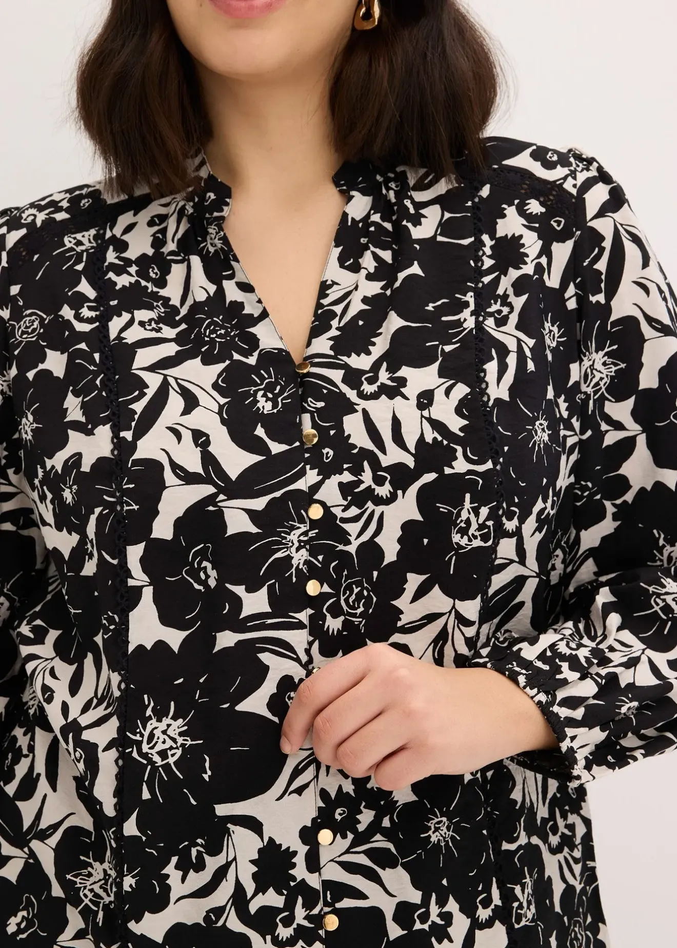 Femme bonprix Chemisiers|Blouse à rubans de dentelle