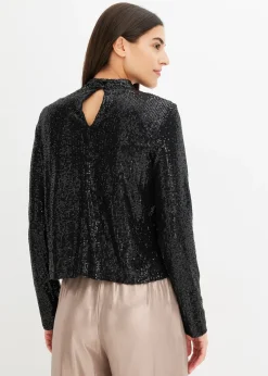 bonprix Blouse à sequins|Femme Chemisiers