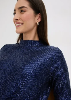 bonprix Blouse à sequins|Femme Chemisiers