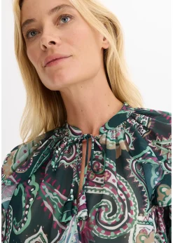 bonprix Blouse à volants|Femme Chemisiers