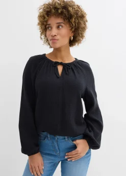bonprix Blouse ample en gaze de coton|Femme Chemisiers