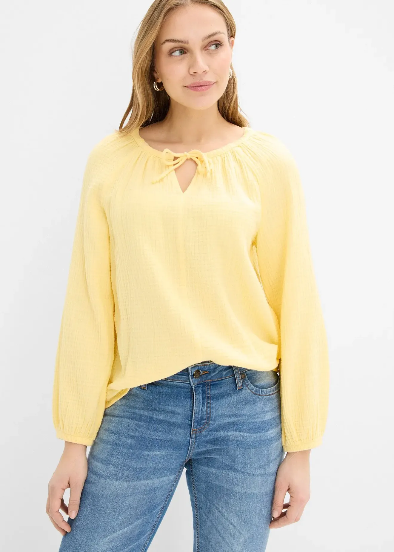 Femme bonprix Chemisiers|Blouse ample en gaze de coton