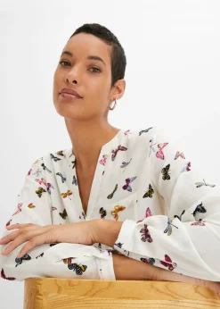 bonprix Blouse ample en viscose fluide|Femme Chemisiers