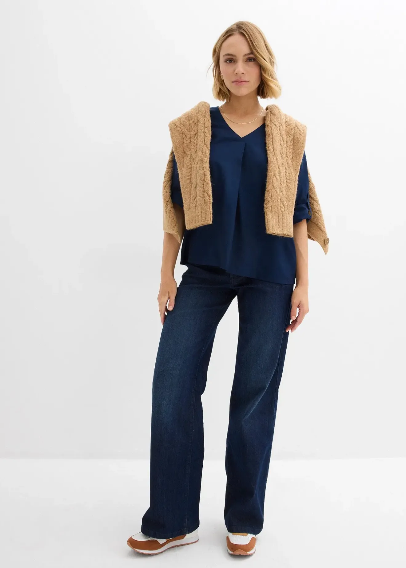 Femme bonprix Chemisiers|Blouse ample en viscose fluide