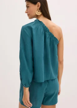 Femme bonprix Chemisiers|Blouse asymétrique en lin mélangé