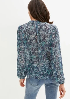 bonprix Blouse avec lien à l’encolure|Femme Chemisiers