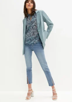 bonprix Blouse avec lien à l’encolure|Femme Chemisiers