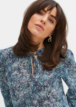 bonprix Blouse avec lien à l’encolure|Femme Chemisiers