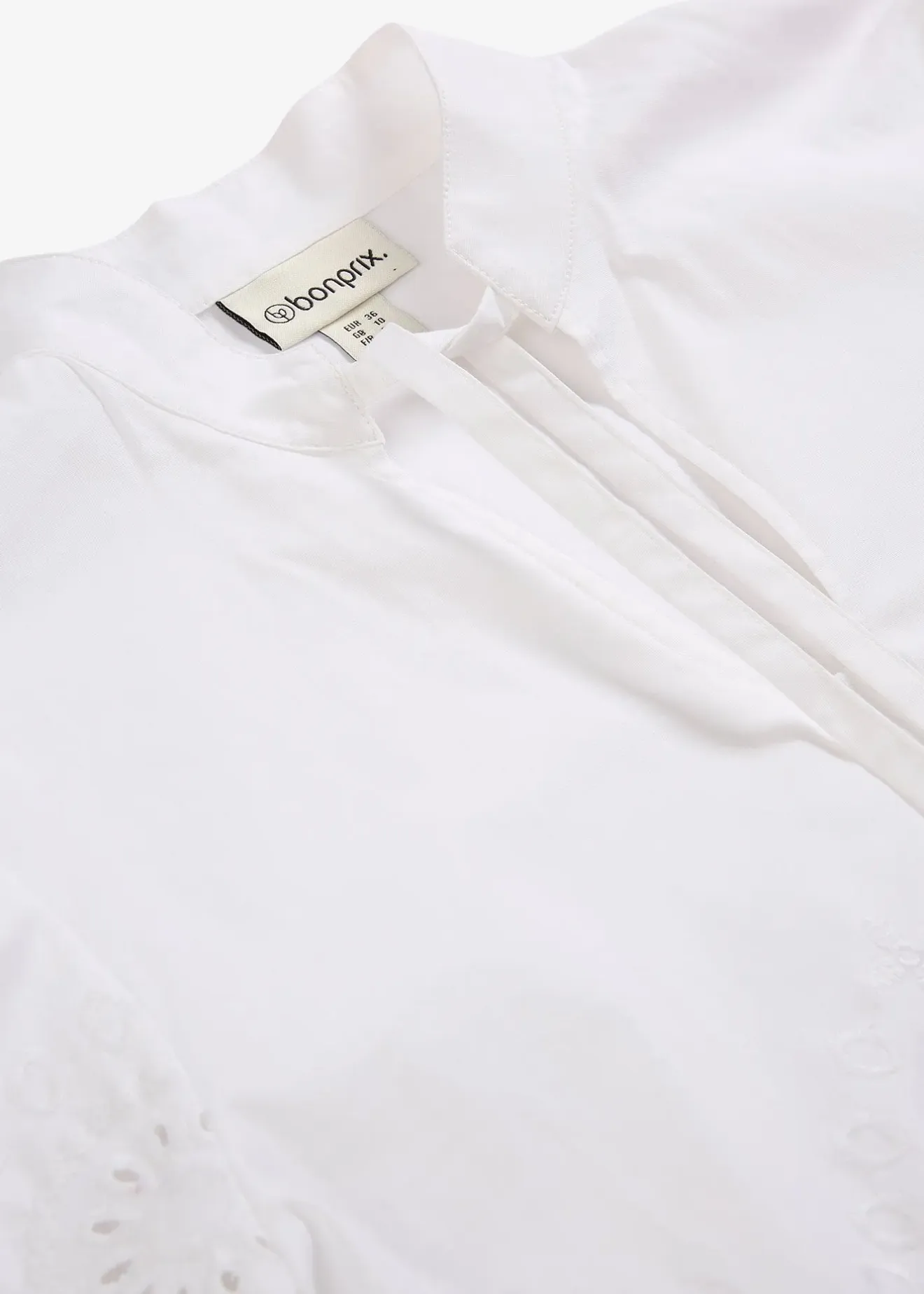 bonprix Blouse courte à broderies anglaises|Femme Chemisiers