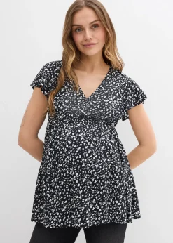 Femme bonprix Femme Enceinte|Blouse de grossesse et d'allaitement en viscose fluide