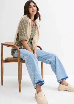 bonprix Blouse de grossesse et d’allaitement en gaze 100% coton|Femme Femme Enceinte