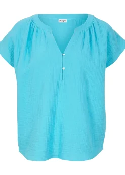 bonprix Blouse en gaze 100% coton|Femme Chemisiers