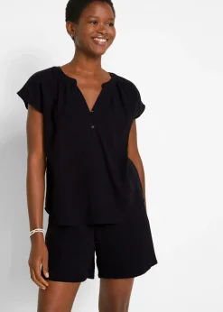 bonprix Blouse en gaze 100% coton|Femme Chemisiers