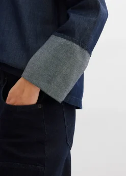 bonprix Blouse en jean à manches amples|Femme Chemisiers