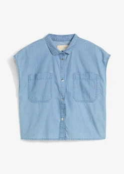 bonprix Blouse en jean, coton fluide|Enfant Vêtements Enfant|Filles 9-16 Ans·T-Shirts & Chemisiers