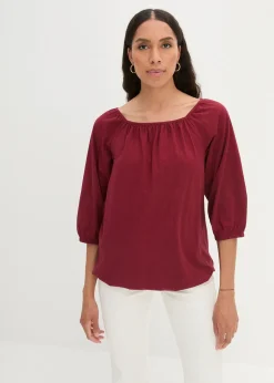 bonprix Blouse en jersey 100% coton|Femme T-Shirts & Tops
