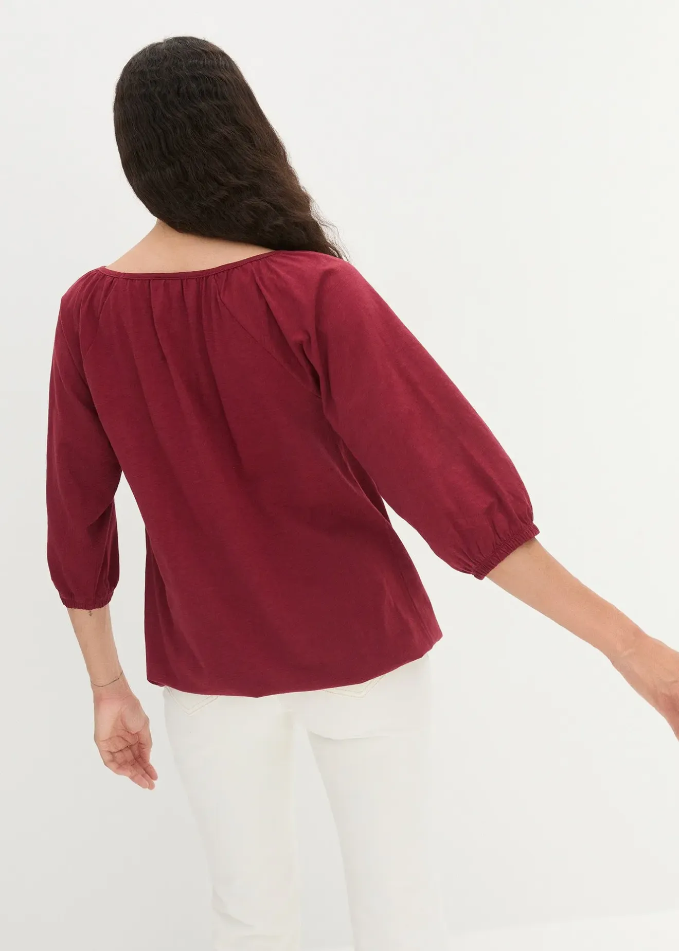 bonprix Blouse en jersey 100% coton|Femme T-Shirts & Tops