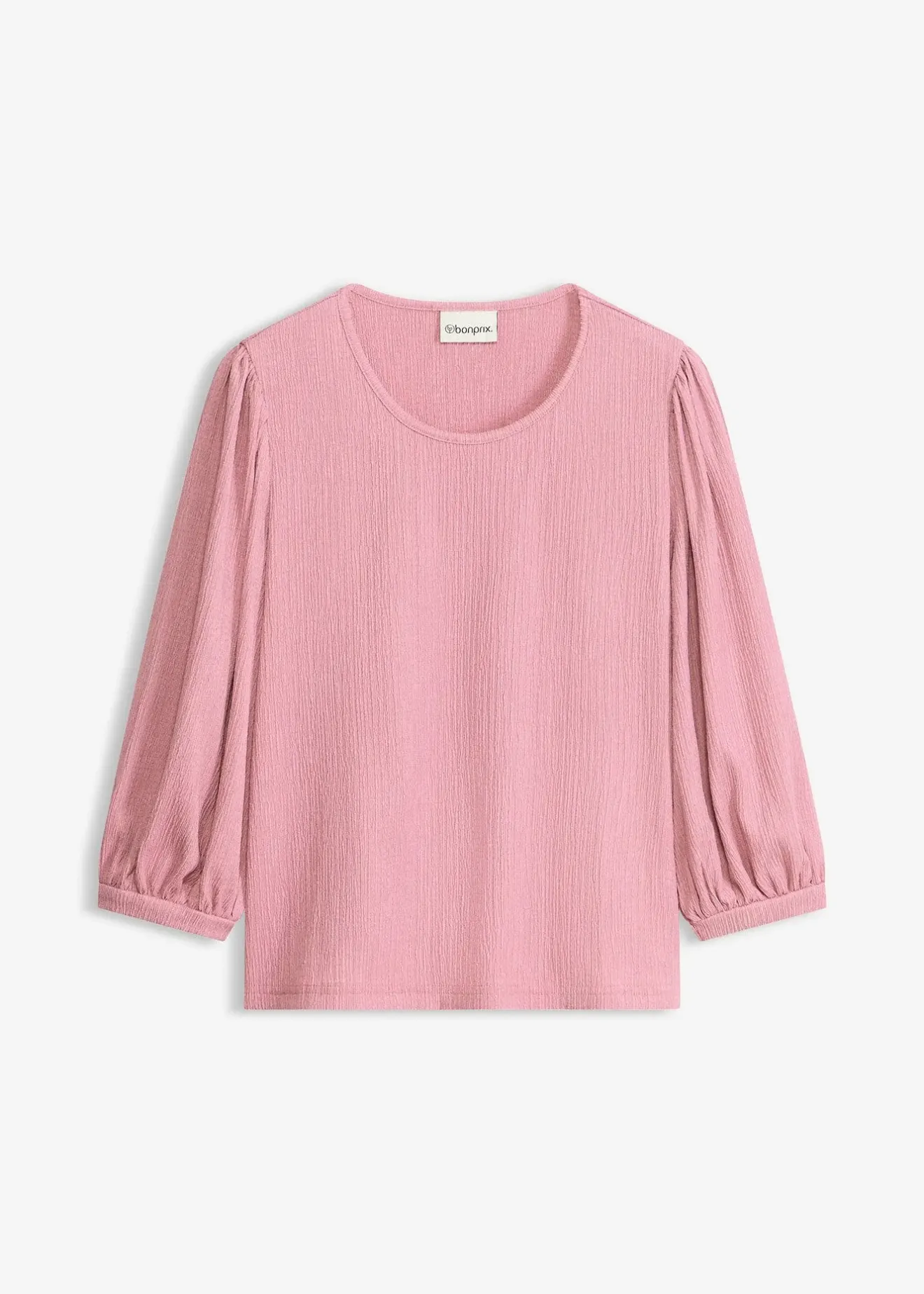 bonprix Blouse en jersey crêpe texturé|Femme T-Shirts & Tops