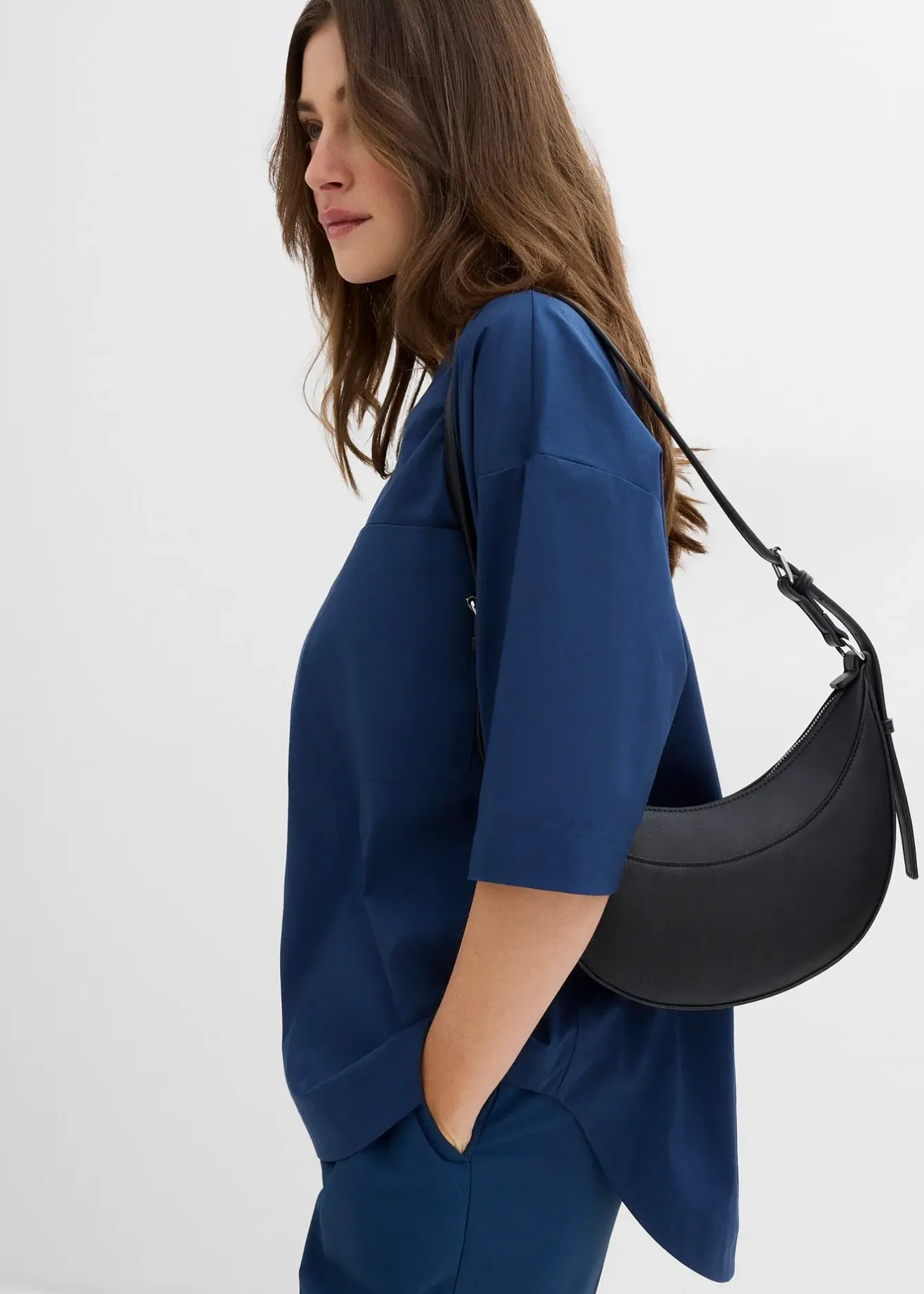 bonprix Blouse en jersey oversize|Femme Chemisiers