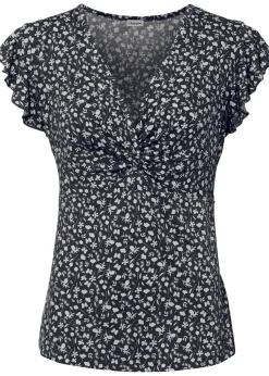 bonprix Blouse en jersey viscose extensible|Femme T-Shirts & Tops