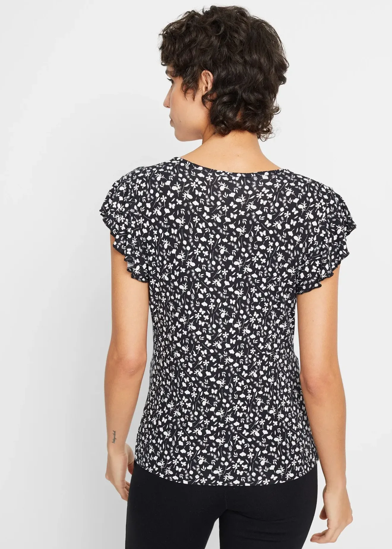bonprix Blouse en jersey viscose extensible|Femme T-Shirts & Tops