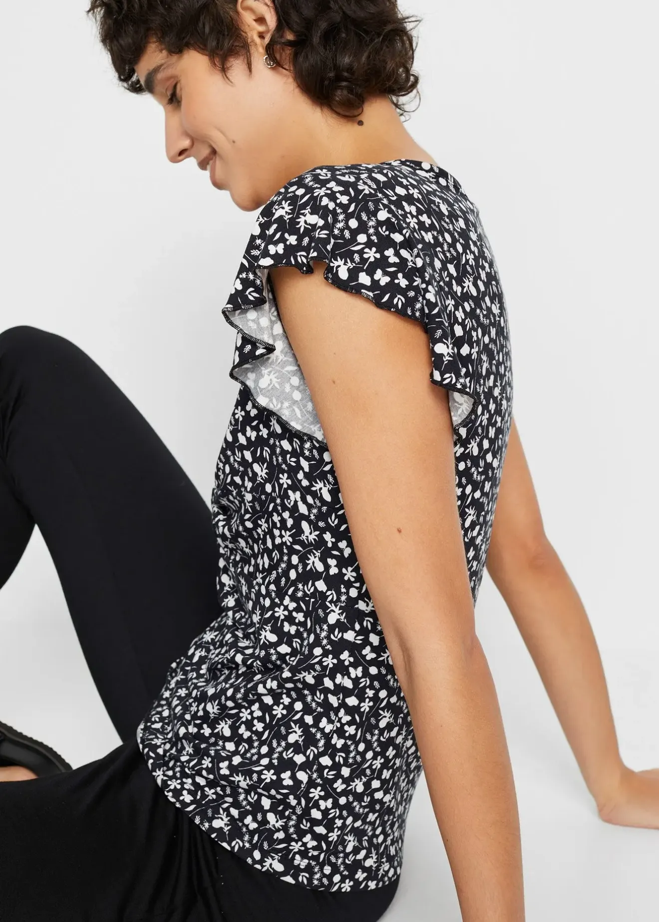 bonprix Blouse en jersey viscose extensible|Femme T-Shirts & Tops