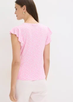 bonprix Blouse en jersey viscose extensible|Femme T-Shirts & Tops