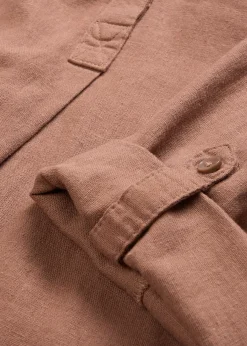 Femme bonprix Chemisiers|Blouse en lin mélangé, manches 3/4