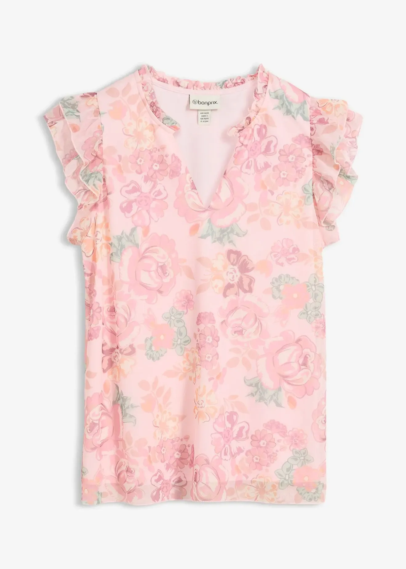 bonprix Blouse en mesh doux|Femme T-Shirts & Tops