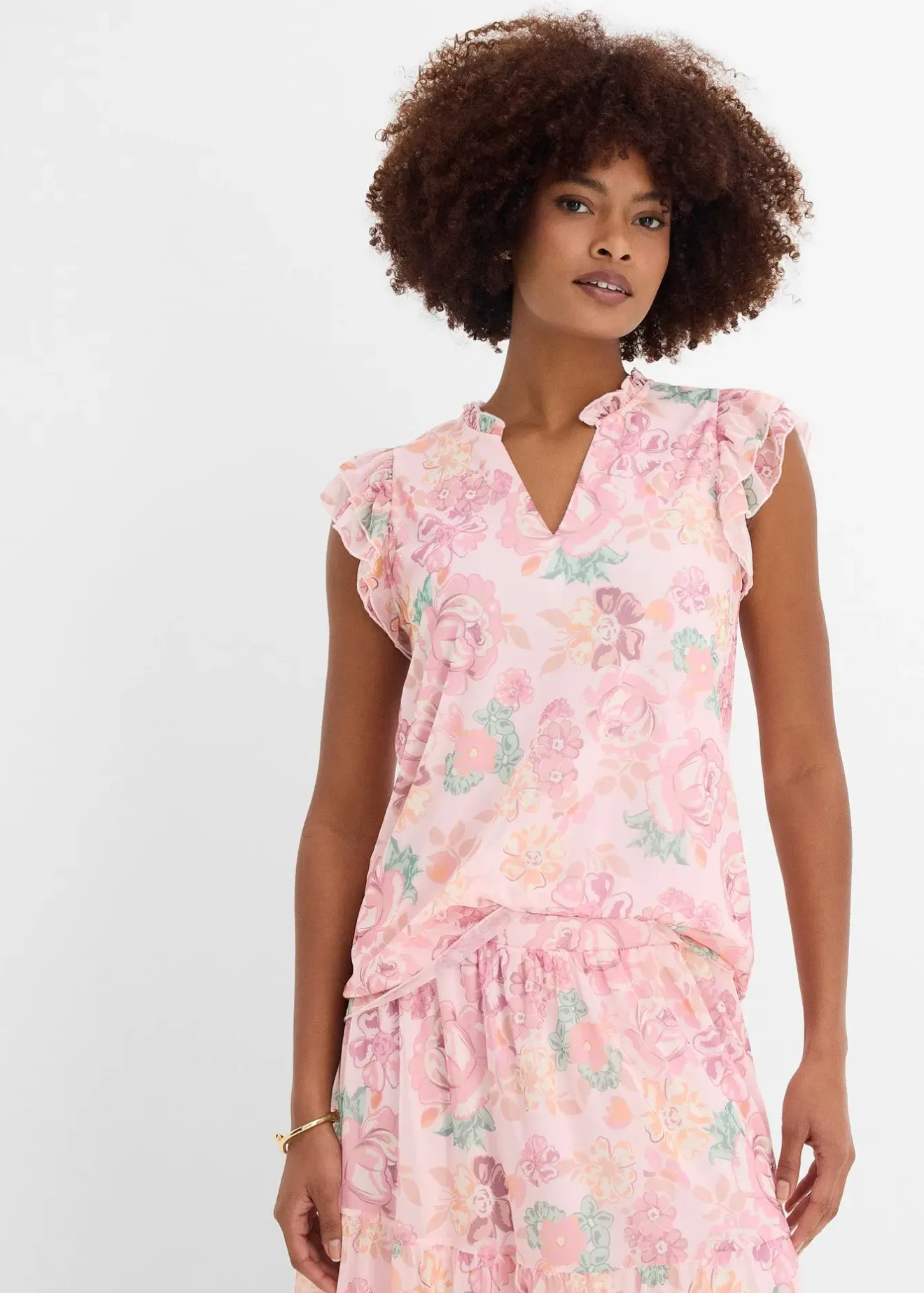 bonprix Blouse en mesh doux|Femme T-Shirts & Tops