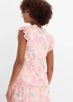 bonprix Blouse en mesh doux|Femme T-Shirts & Tops