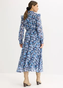 bonprix Blouse en mousseline à col montant|Femme Tailles Petite|Robes