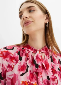 Femme bonprix Chemisiers|Blouse en mousseline avec lavallière