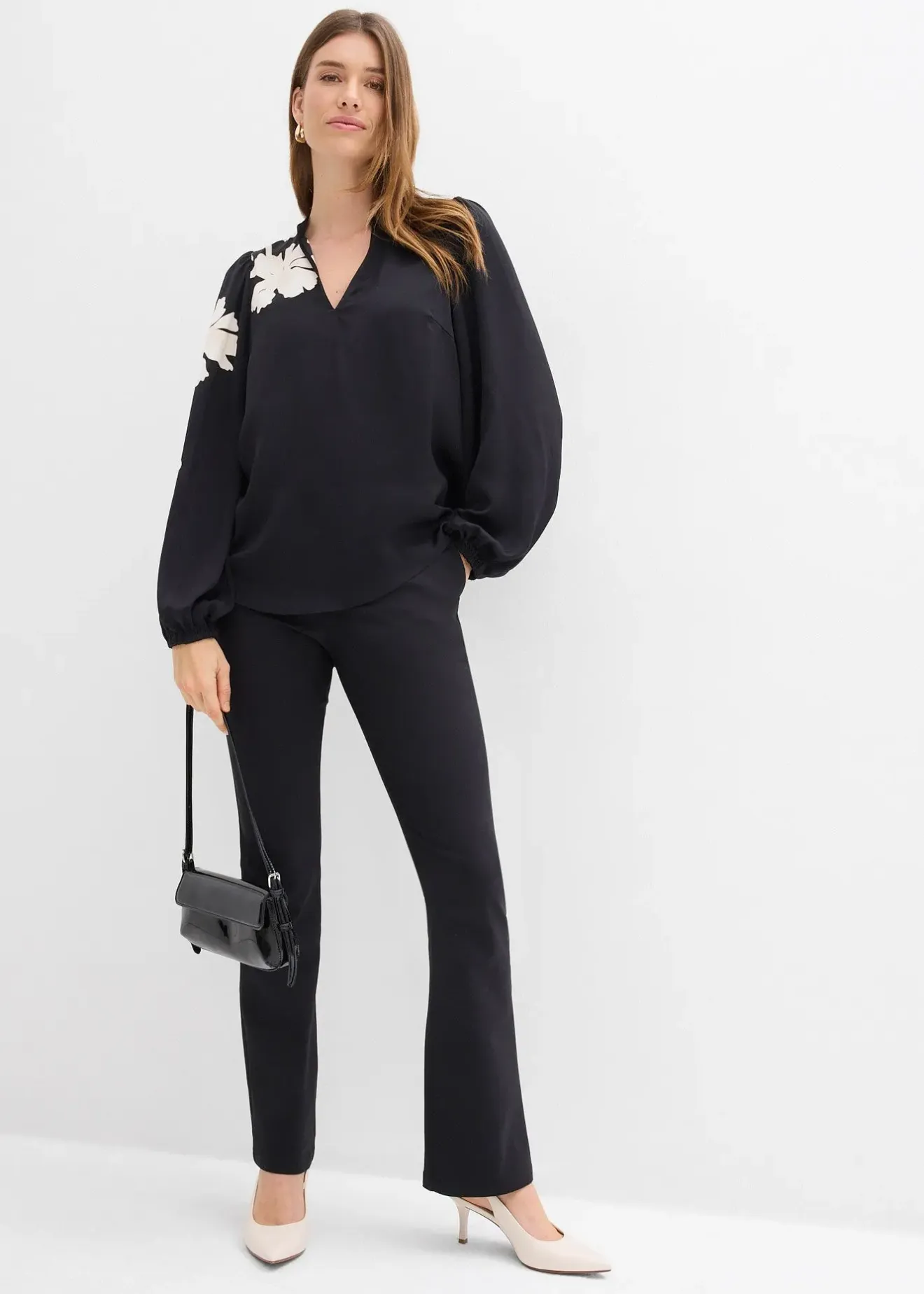 bonprix Blouse en mousseline imprimée|Femme Chemisiers