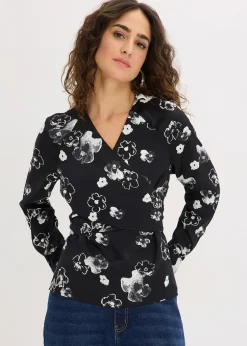 bonprix Blouse en satin fluide|Femme Chemisiers